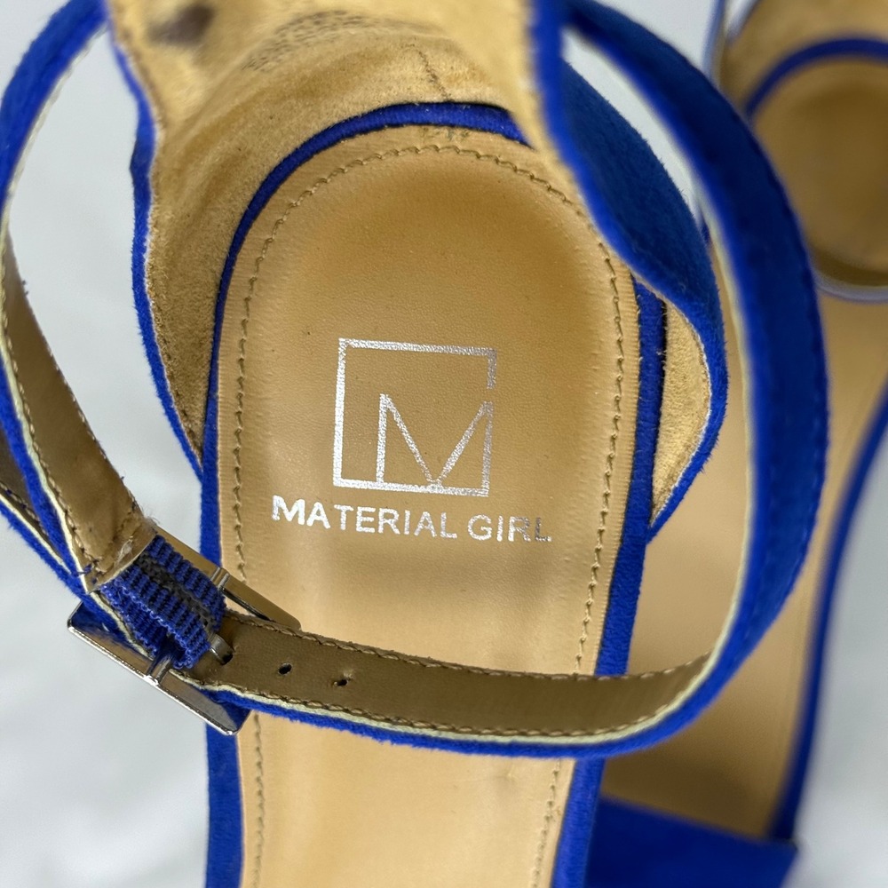 Material‎ Girl MBLAIRE6 Royal Blue Ankle Strap Stiletto Sandals Womens 8.5M - Picture 3 of 10